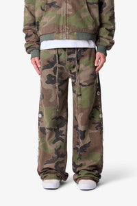 MNML Ultra Wide Twill Cargo Pants Camo