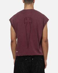 Saint Morta Athletc Cut Off Sweat T-Shirt Pigment Washed