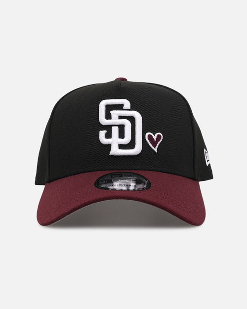 New Era San Diego Padres 'Burgundy Hearts' 9FORTY A-Frame Snapback Black/Maroon