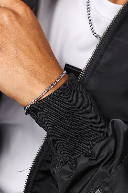 Saint Morta 3mm Cuban Bracelet White Gold