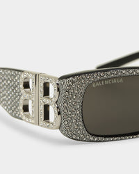 Balenciaga BB0096S-013 Balenciaga Dynasty Shiny Black/Smoke
