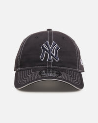 New Era New York Yankees 'Contrast Stitch' 9TWENTY Strapback Official Team Colour