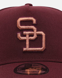 New Era San Diego Padres 'Penny' 9FORTY A-Frame Snapback Maroon