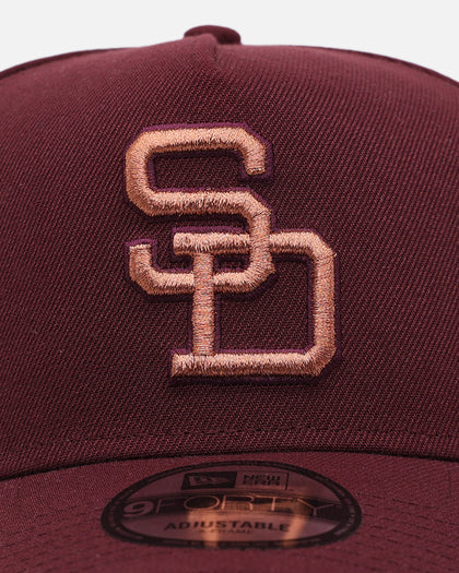 New Era San Diego Padres 'Penny' 9FORTY A-Frame Snapback Maroon