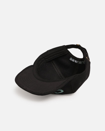 S Double Wool Strapback Cap Black