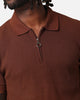 XXIII Ethan Quarter Zip Polo Shirt Brown