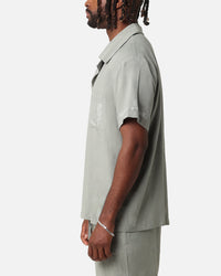 XXIII Serene Linen Button Up Shirt Sage Green