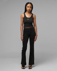 Loiter Women's Hybrid Scoop Neck Tank Charcoal