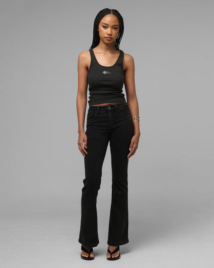 Loiter Women's Hybrid Scoop Neck Tank Charcoal