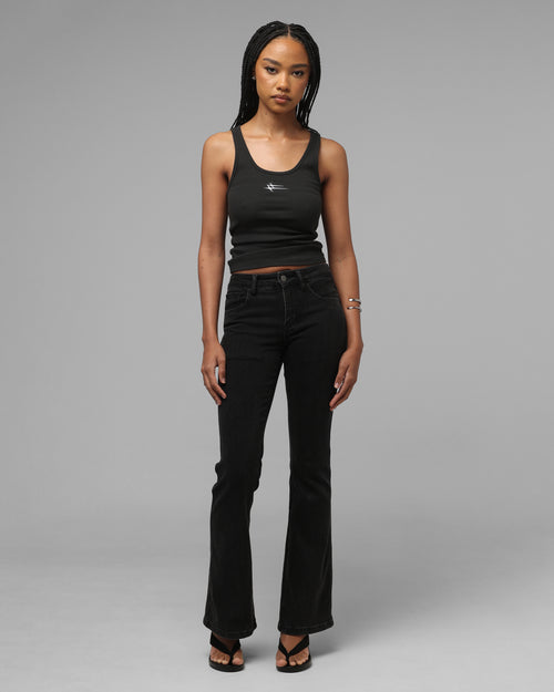 Loiter Women's Hybrid Scoop Neck Tank Charcoal