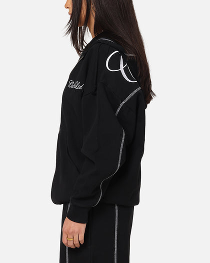 Carre Script Hoodie Black