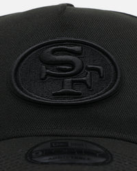 New Era San Francisco 49ers 'Black On Black' 9FORTY A-Frame Snapback Black/Black