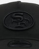 New Era San Francisco 49ers 'Black On Black' 9FORTY A-Frame Snapback Black/Black