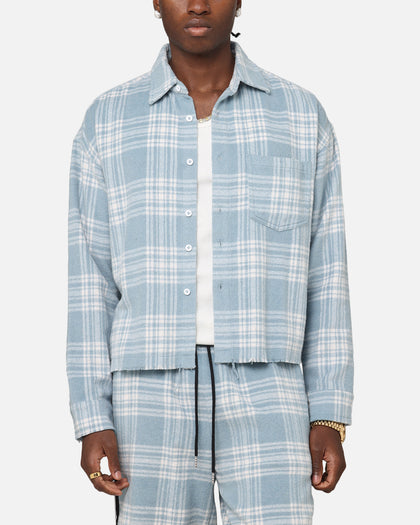 XXIII Plaid Long Sleeve Overshirt Blue