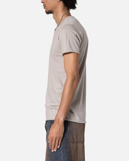 MNML Sheer Knit Bias Cut T-Shirt Bone