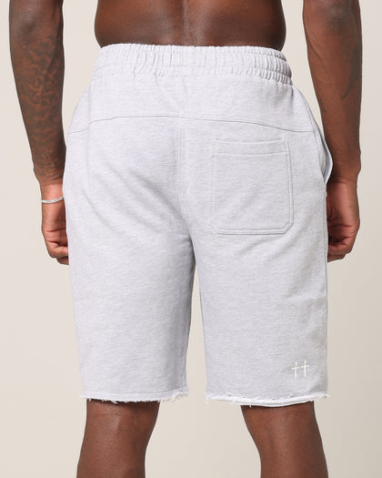 Saint Morta Baggy 90's Sweat Shorts Light Grey Marl