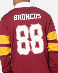Bleacher Athletic Brisbane Broncos NRL Legacy Rugby Polo Shirt Maroon