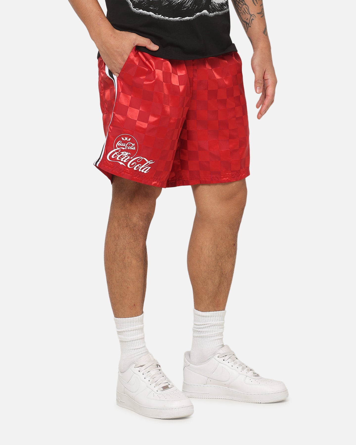 Carre Carré X Coca Cola Legacy Checker Shorts Red | Culture Kings US