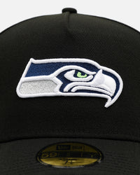 New Era Seattle Seahawks 'Black And Team Color' 59FIFITY Fitted Black/Official Team Color