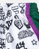 Mitchell & Ness Women's Milwaukee Bucks Doodle Shorts Black/White