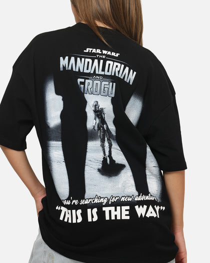 73Studio Star Wars Stand Off Glitter T-Shirt Black Acidwash