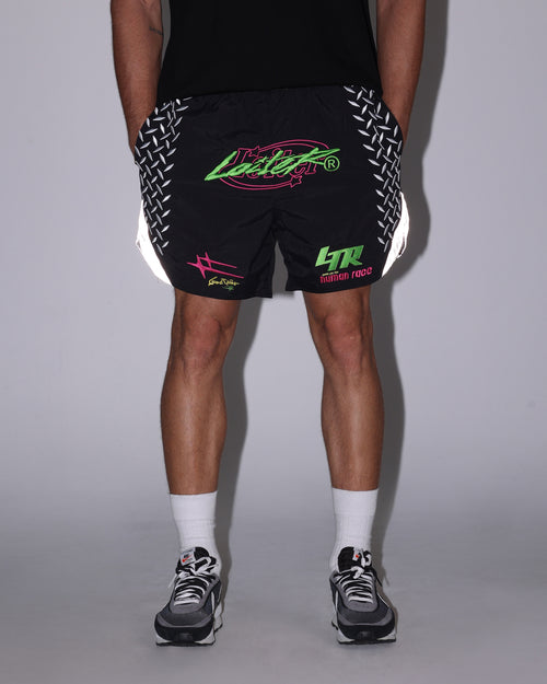 Loiter Instinct Walk Shorts Black/Green/Red