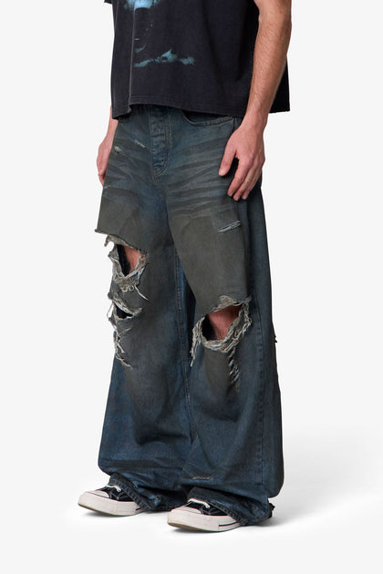 MNML Oil Stain Rave Denim Blue