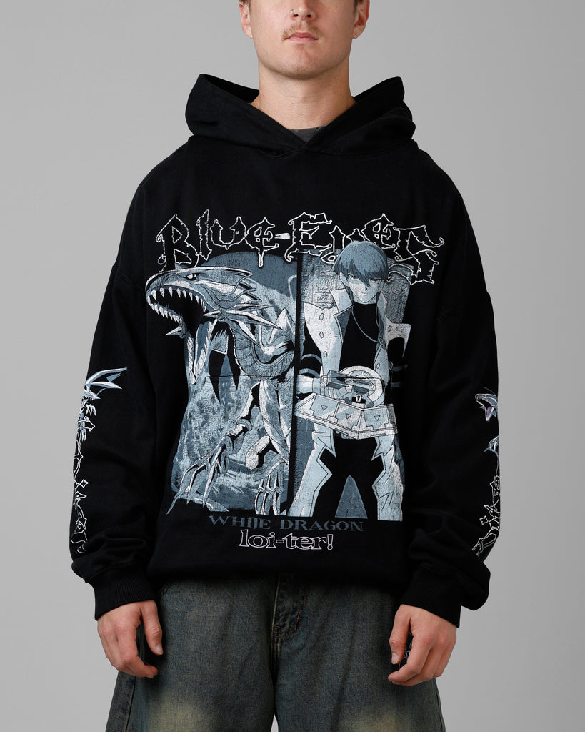 Loiter X Yu-Gi-Oh! Kaiba Blue Eyes Hoodie Black | Culture Kings US