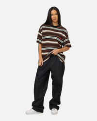 Carre Striped Pocket T-Shirt Brown Stripe