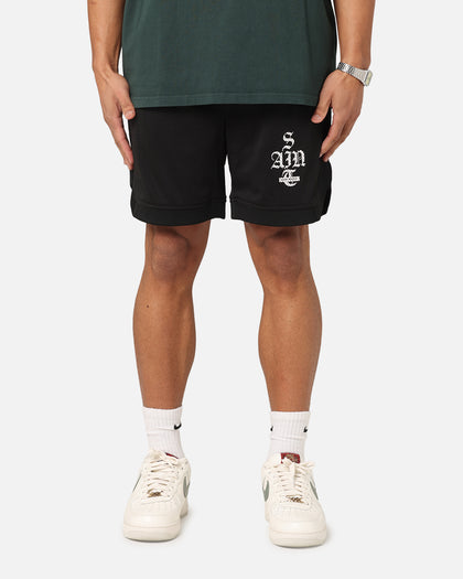 Saint Morta Gothic Stack Basketball Shorts Black