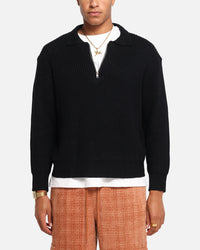 XXIII 3/4 Zip College Jumper Black