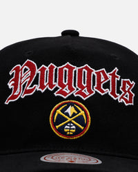 Mitchell & Ness Denver Nuggets 'Old English' Caddy Fit Snapback Black