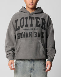 Loiter Training Day Hoodie Washed Charcoal