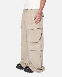 MNML Rave Double Cargo Sweatpants Washed Earth