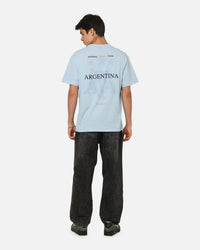 Majestic Athletic Argentina Halftone Crest T-Shirt Argentina Blue