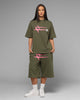 Loiter Hybrid Premium Shorts Olive/Pink