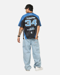 Mitchell & Ness Detroit Lions Warehouse Rave Jersey Black/Blue/White