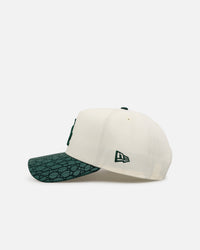 New Era Los Angeles Dodgers 'Croc Skin 2.0' 9FORTY A-Frame Snapback Chrome/Dark Green