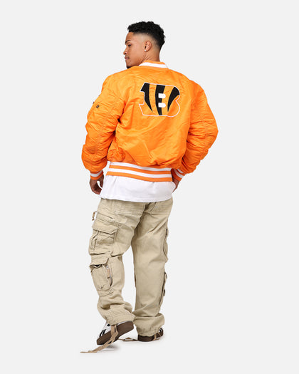 New Era X Alpha Series X NFL Cincinnati Bengals MA-1 Bomber Jacket Orange/Black