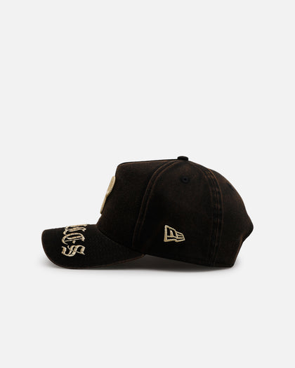 New Era Philadelphia Phillies 'Washed Black Gothic Script' 9FORTY A-Frame Snapback Black