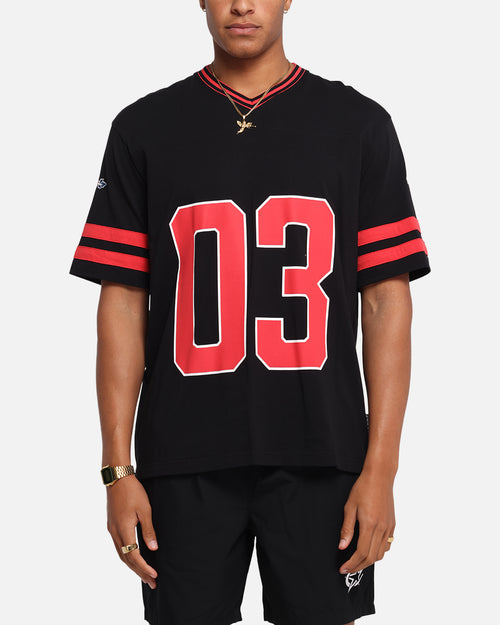 Carre Rose Football T-Shirt Black/Red