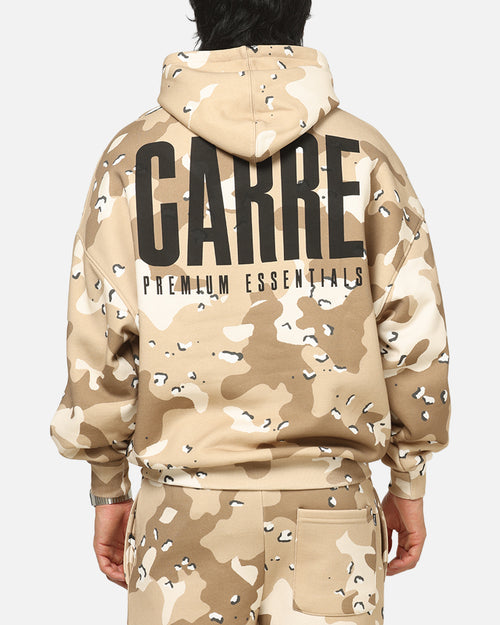 Carre Premium Essentials Hoodie Brown Camo