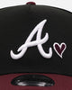New Era Atlanta Braves 'Burgundy Hearts' 9FORTY A-Frame Snapback Black/Maroon