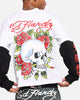 Ed Hardy Skull Layered Long Sleeve T-Shirt White
