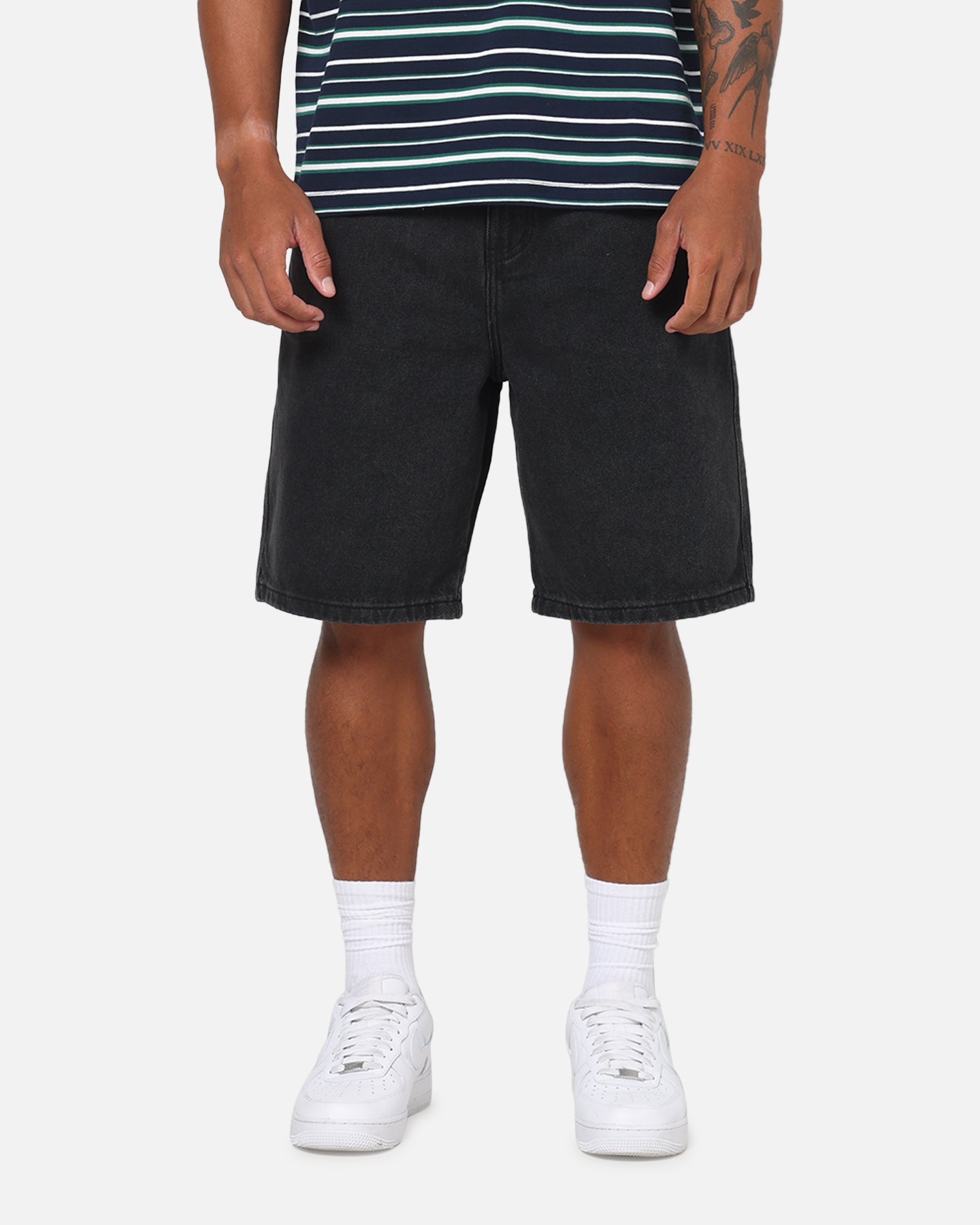 Carre Solace Baggy Jorts Washed Black | Culture Kings US
