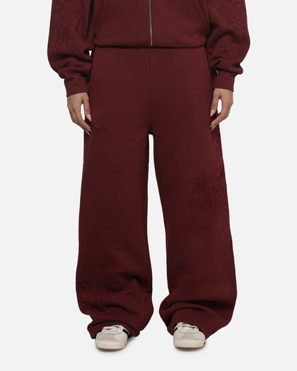 Ed Hardy Women's Tattoo Trackpants Burgundy