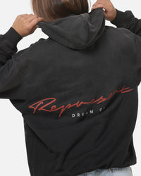 Represent Chrome Flight Hoodie Stained Black