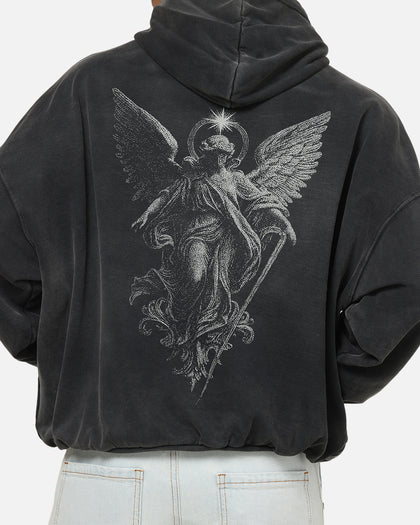 Saint Morta Celestial Boxy Hoodie Black Wash