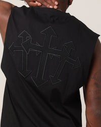 Saint Morta Sorrows Oversized Muscle T-Shirt Black