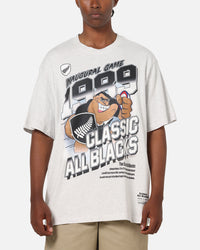 Mitchell & Ness All Blacks Rugby Union Inaugural Game T-Shirt Silver Marle